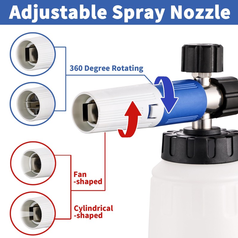 FENG PAI Foam Cannon for Pressure Washer with Dual Connector