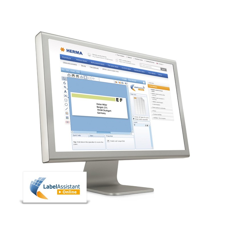 HERMA SPECIAL 4211 A4 Movable Labels 25.4x16.9 25 Sheets