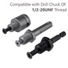 Bestgle 3Pcs 1/2-20UNF Drill Chuck Converter Adapter, SDS-Plus Hex Socket