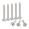 sourcing map Phillips Hex Washer Self Tapping Screws, M4 x