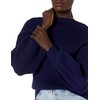 Cable Stitch Women's Ribbed Blouson Sleeve Sweater - Boat Neck