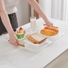 Large Clear Acrylic Serving Tray (16×18 Inches) with Gold Handles
