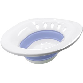 RUGUO Sitz Bath for Toilet Seat, Yoni Steam Seat, Sitz Bath for Hemorrhoids and Postpartum Care, Portable Bidet BPA Free Temperature Resistant, Foldable Basin for Epsom Salt Soak