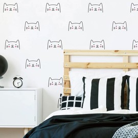 Lovely Cats Wall Decor Stickers for Kids Room Girls Baby Nursery Room Decor Murals BK056 (Cats)