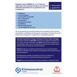 Doppelherz System Omega-3 Liquid - Heart Function + Immune System - Vitamin D as a Contribution to the Normal Function of the Immune System - 450 ml