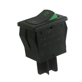 Carling Technologies Sub-Mini Rocker Switch | SPST ON-Off | 8A 125VAC / 4A 250VAC | Black/Green Two-Tone