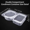 Double Compartment Condiment Containers with Lids, 2024 New Disposable 2