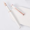 Pluma estilográfica Hong Dian 920 de metal blanco, punta extra