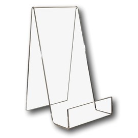 EPOSGEAR 5 Pack Large Plastic Acrylic Perspex Book Plate Tablet Retail Display Stand Holder - Perfect for Schools, Nurseries, Libraries etc (Clear)