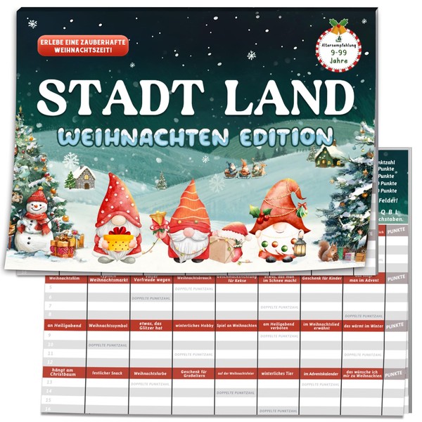 BOYATONG City Country Christmas Word Game Secret Santa Picture Word