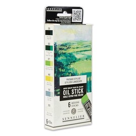 SENNELIER Mini Oil Stick Set, Landscape Colors, 6 Artist Quality Sticks, 12ml
