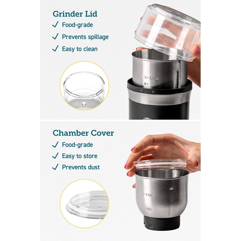 COSORI Coffee Espresso Grinder Electric, Food Grade Stainless Steel Blades,