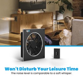 AITECAC 6 Inch Media Cabinet Exhaust Fan with Controller, Quiet Cooling Fan System, Suit for Media Console, Entertainment Center, Router Cabinet