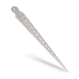 Mesee Stainless Steel Ruler, Wedge Feeler Gauge, Taper Gauge, Depth Ruler, 1-15 mm Stainless Steel Splitting Gauge, Welding Ruler, Portable Ruler for Carpenter Drawings for Taper Measurement