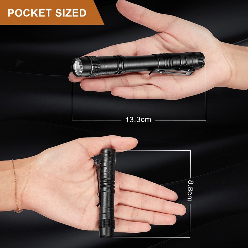 Honoson 12 Pieces Mini LED Pen Flashlight Bulk Small Pocket
