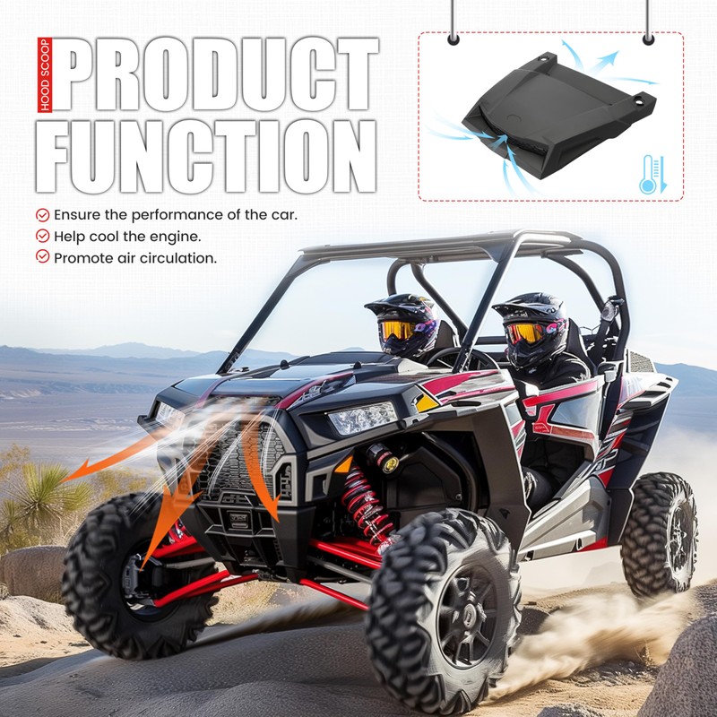 Kojem Hood Scoop Compatible With 2014-2018 Polaris RZR XP 1000;