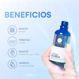 MIST JEWEL - RENEW - Serum facial con efecto tensor lifting Tens-Up,Argirelina, Aceite de Jojoba, Extracto de alga marina y ácido hialurónico para cui