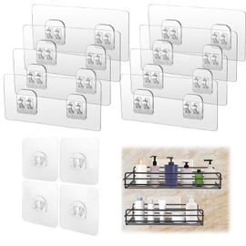 12 Piezas Adhesivos Para Pared, Ganchos Adhesivos Para Pared, Ganchos Adhesivos, Clavos Adhesivos Para Pared, Impermeable, Transparente, Para Uso En Cocina, BañO