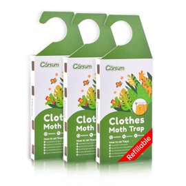 Garsum Clothes Moth Trap,Moth Traps for Clothes, Refillable 6 Packs Clothing Traps for House,Closets,Carpet