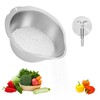 PUCOHOUSE Rice Washer Strainer Bowl- 4-in-1 Washing Bowl for Quinoa,Stainless