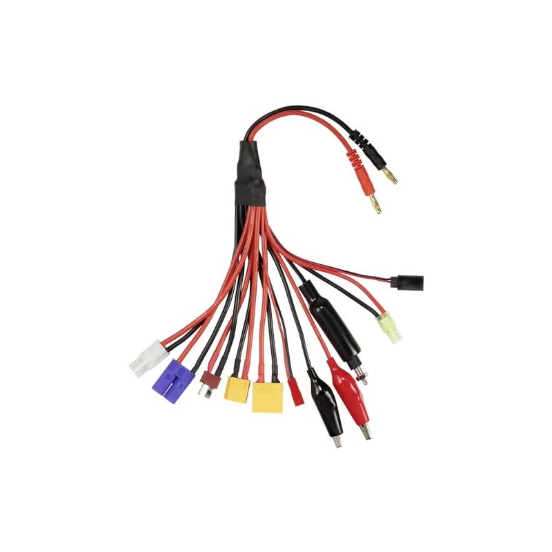 VOLTCRAFT Charging Cable [1x EC5 Plug, Tamiya Plug, XT90 Plug,