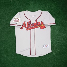 Majestic Rafael Furcal 2000 Atlanta Braves All Star Game Men's Grey Road Jersey - M