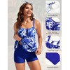 Tummy Control Swimsuits for Women 2 Piece Cheeky Floral Print
