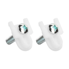 WR01X39781 Refrigerator Door Handle Fastener & for Fits GE Refrigerator Freezer Handle Replacement Parts Compatible Model AP7175647 WR01X25070（2 Pcs） (White)