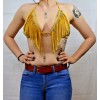 TRD Leather Handmade Navajo Style Tan Deer Skin Bikini Top