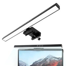 Plliocse Computer Monitor Light Screen Light Bar, Monitor Light Bar, Screen Light Bar with Auto-Dimming, No Glare Stepless Adjustment Brightness and Color Temperature