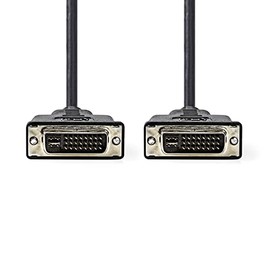 NEDIS DVI Cable, DVI-I 24+5-pin Male-DVI-I 24+5-pin Male, Black, 2.0 m