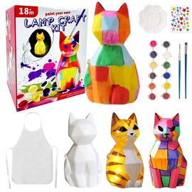 Craft Girls from 4 Years, Cat Lamp Painting Set Craft Set Children, DIY Painting Cat Toy, Birthday, Christmas Gift Ideas for Girls 4 5 6 7 8 Years