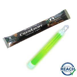 Cyalume Technologies Leuchtstab 15 cm, Original Militärische ChemLight Lightsticks In Grün (10-er Pack), Hohe Brenndauer Von 12 Stunden, 100% Konform Mit Den NATO-Spezifikationen, SA9-1027017AM