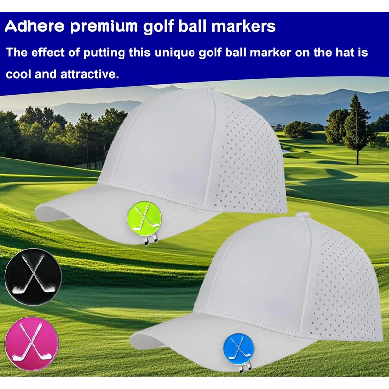 Adhere Golf ball Markers Soft Enamel golf ball markers with