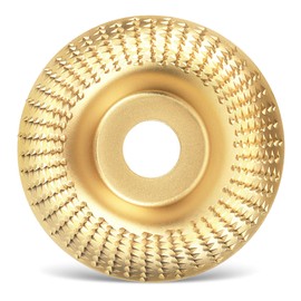 Wood Sanding Discs for Angle Grinder Roughing Discs (Diameter 125 mm x 22.2 mm), Woodworking Tools for Carving and Sanding Wood, Softwood, Hardwood (Gold)