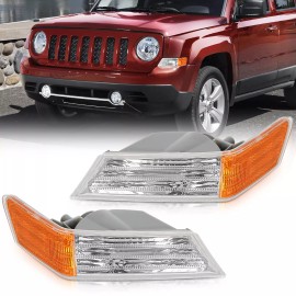 Nilight Front Signals Light Clear Amber for Jeep Patriot 2007-2017