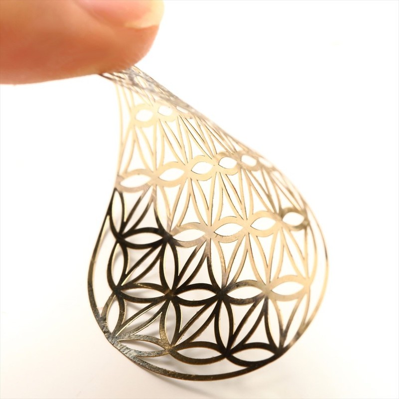 Premium Flower Of Life Metal Stickers Metal Silver Original