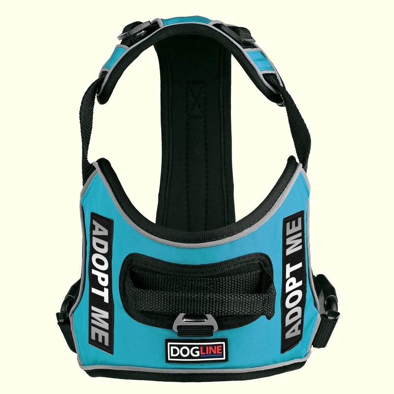 Dogline Quest No-Pull Dog Harness with Adopt Me Reflective Removable
