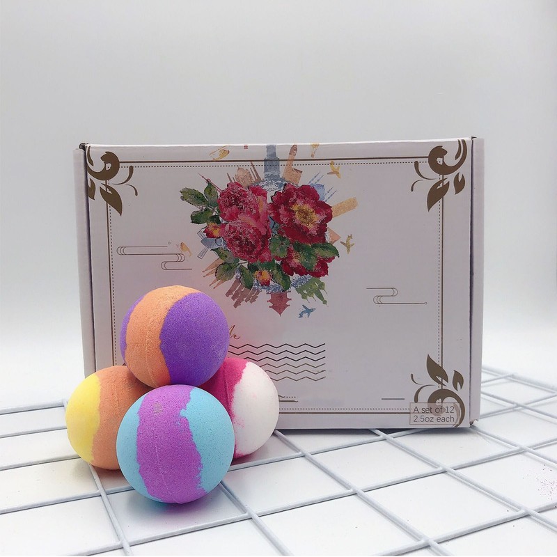 12 Pcs Bubble Bath Ball Set Moisturizing Rich Foaming Pleasant