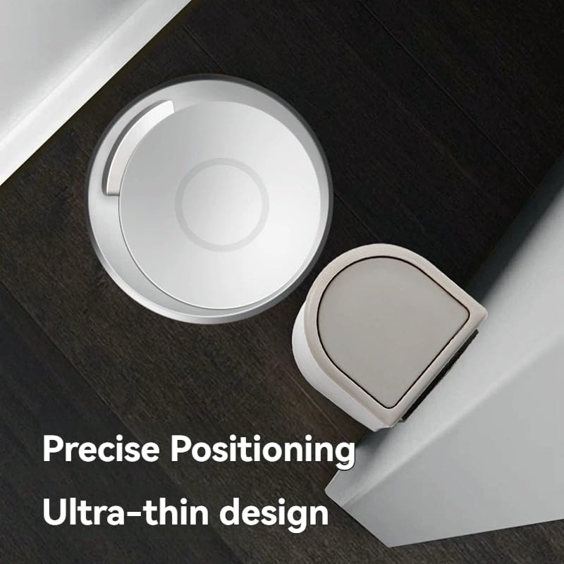 Magnetic Door Stoppers 2 Pack, No Drilling Strong Adhesive Door