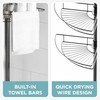Zenna Home Tension Pole Shower Caddy Corner Organizer, Adjustable Standing