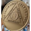 4 Year AA Medallion Premium Bronze Sobriety Chip Serenity Prayer