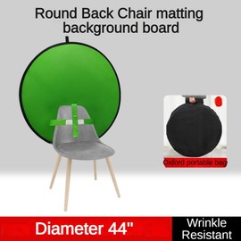 Portable Collapsible Webcam Backdrop with Package Bag, Background Green Screen, Wrinkle-Resistant Fabric, Attachable, Easy Setup, Perfect for Zoom, Webex, Teams, D44''