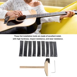 Guitar Fret Installation Kit, Guitar Bass Fret Press Tool, Fretboard Fret Press Tool with Mounting Clamp for Professionals or Beginners