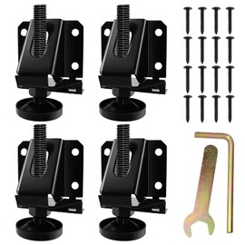 LOSCHEN 4 PCS Heavy Duty Adjustable Leveling Feet for Furniture,Hexagon Nuts Lock Furniture Legs Levelers,for Table, Cabinets, Workbench,Shelving Units and More
