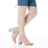 N.N.G Over the Knee Boots for Women Cream Size 10