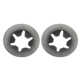 PATIKIL M6 Star Internal Tooth Lock Washers, 100 Pcs Push on Retaining Clips Manganese Steel Quick Speed Locking Washers for Fastening, Black