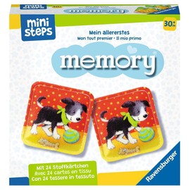 Ravensburger ministeps 4176 My Very First Memory - The Classic Memory Game with 24 Fabric Cards and Cute Animal Children, Toy from 2.5 Years