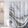 Uiiooazy Marble Shower Curtain for Bathroom Abstract Light Blue Gray