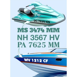 Custom Boat Registration Numbers – Marine-Grade Boat Stickers for Boat Letters and Numbers | UV & Water-Resistant Vinyl Decals for Long-Lasting Use